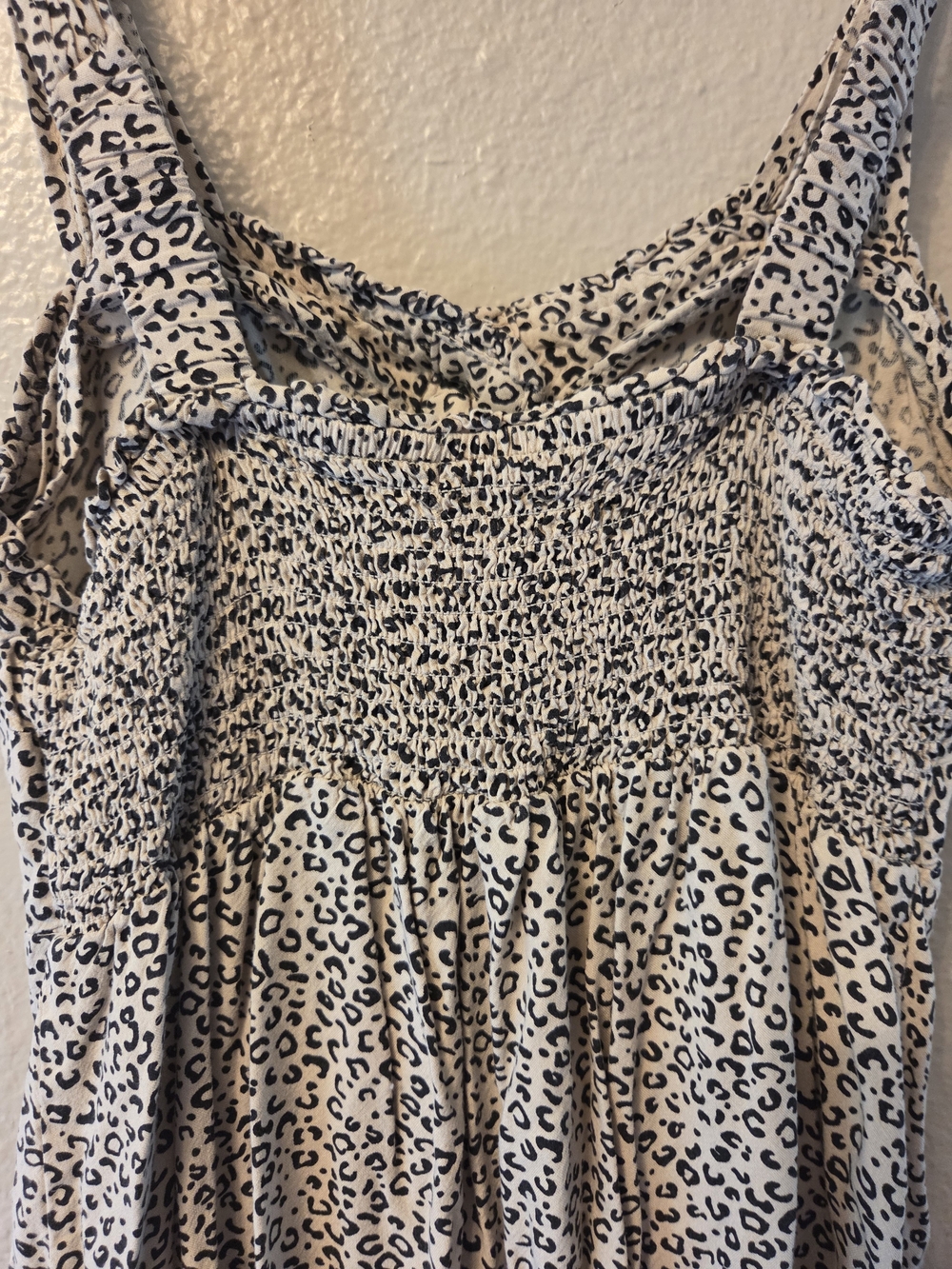 Japna Lepard Spotted Midi Dress with Button Front Stretch Back Slit Summer Femme - Picture 3 of 7